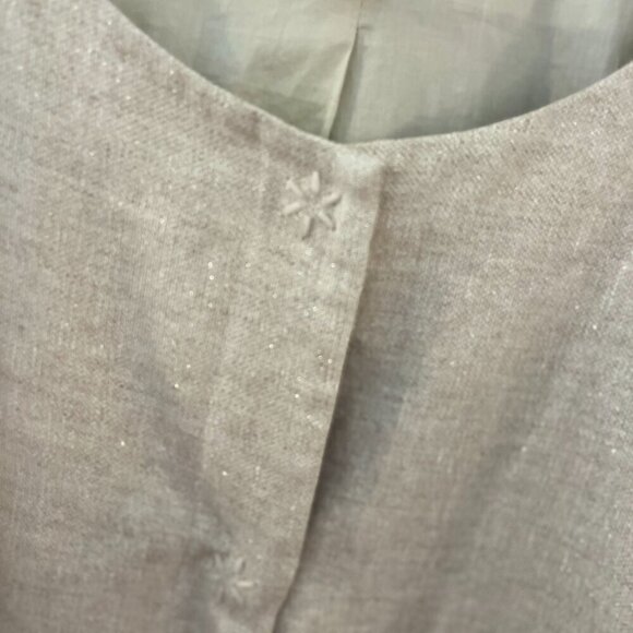 Elieen Fisher Woman Plus-Size Beige Silver Twinkle Linen EveningJacket/Blazer 3x - Picture 8 of 14